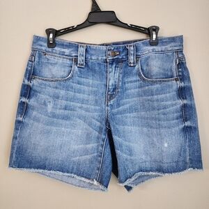 J Crew Denim Blue Women's Shorts Size 28 Raw Hem 100% Cotton